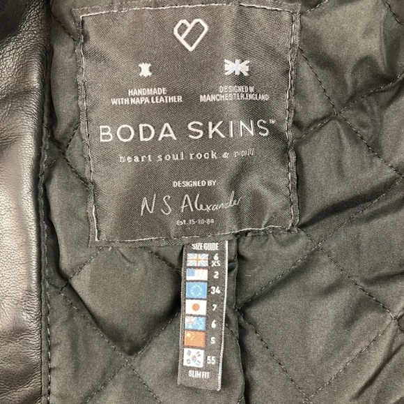 Boda Skins Kay Michaels 2.0 Quilted Detailed Leather Jacket SZ 2 - Picture 10 of 15